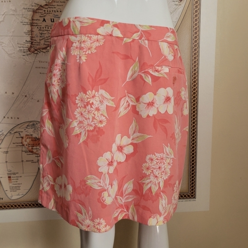 EP Pro pink white floral golf skirt with shorts side zip pleats sport tennis 10 - Picture 2 of 12